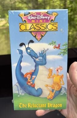 Brand New Sealed! Vintage 1990s Walt Disney Classics The Reluctant Dragon VHS